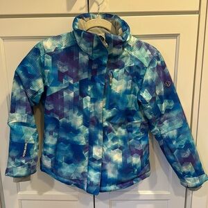 Sunice Girls Zoe Waterproof Insulated Stretch Ski Snow Jacket Blue Size 8 Medium
